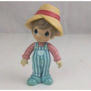 2002 Precious Moments Country Lane Collection Farm Boy 3.5" Toy Figure